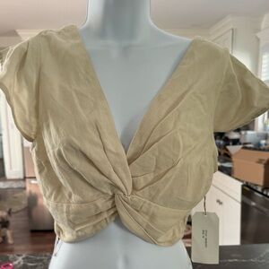 Midnight sky cropped tie knot front M